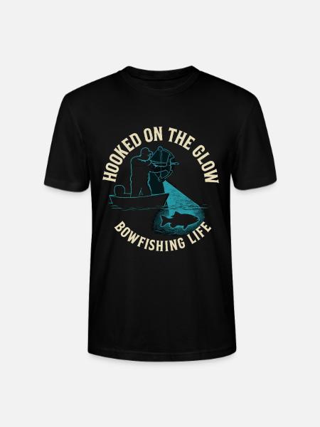 Hooked On The Glow Bowfishing Adventure - Stanley/Stella CRAFTER Unisex Organic T-Shirt - black