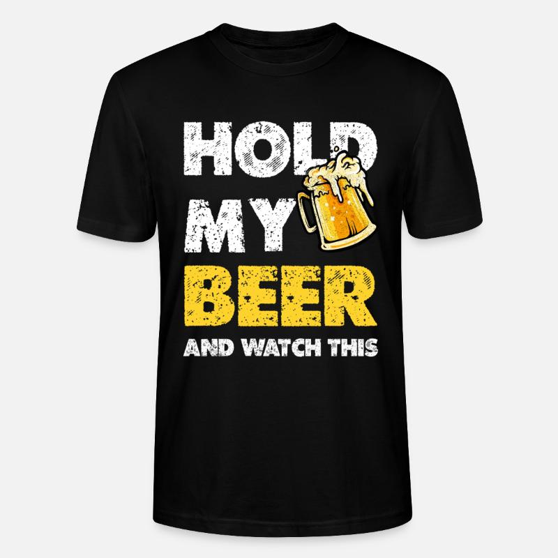 Hold My Beer Spruch Bierkrug - Stanley/Stella Unisex Bio-T-Shirt CRAFTER - Schwarz