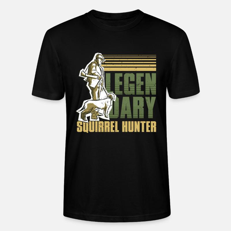 Eichhörnchenjäger Baumratte - Stanley/Stella Unisex Bio-T-Shirt CRAFTER - Schwarz