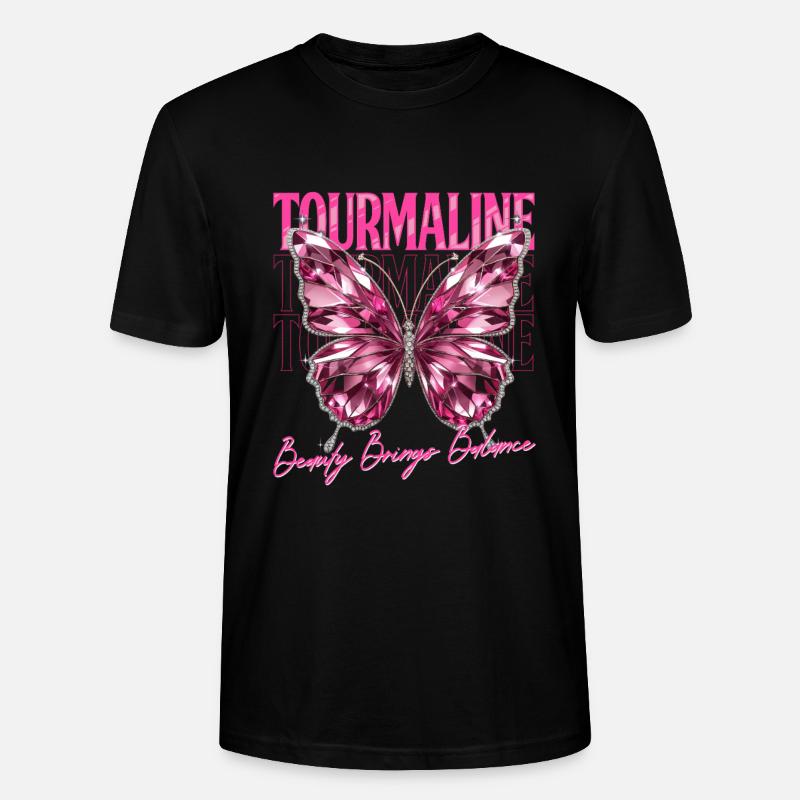Geburtsstein Turmalin Oktober - Stanley/Stella Unisex Bio-T-Shirt CRAFTER - Schwarz