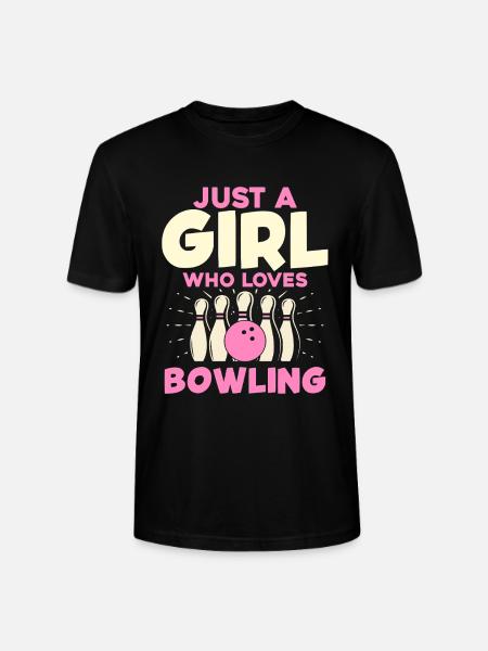 Only one girl loves bowling - Stanley/Stella CRAFTER Unisex Organic T-Shirt - black