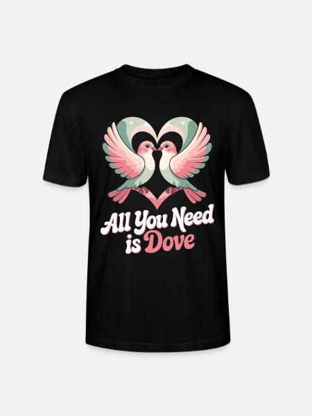 Pun Bird Dove Humor - Stanley/Stella CRAFTER Unisex Organic T-Shirt - black