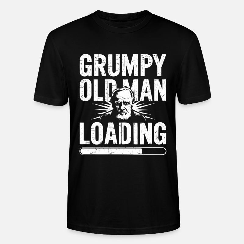 GrumpyOldMan Loading Bar - Stanley/Stella CRAFTER Unisex Organic T-Shirt - black