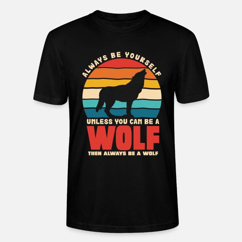 Wolfsruf: Sei Immer Du Selbst - Stanley/Stella Unisex Bio-T-Shirt CRAFTER - Schwarz