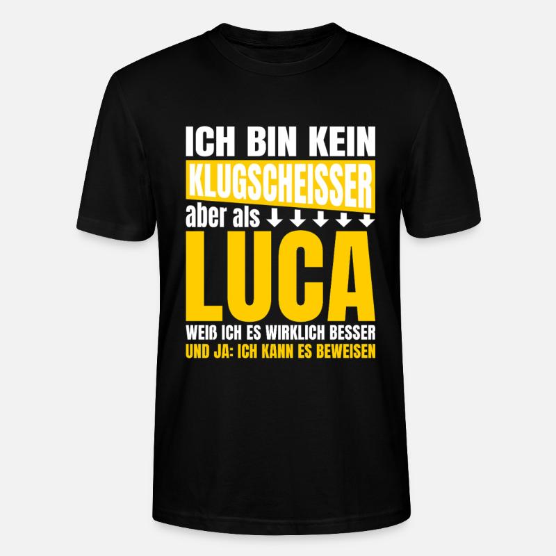 Luca Klugscheißer - Stanley/Stella Unisex Bio-T-Shirt CRAFTER - Schwarz