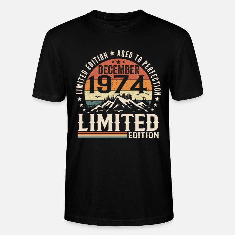 Dezember 1974 - Stanley/Stella Unisex Bio-T-Shirt CRAFTER - Schwarz