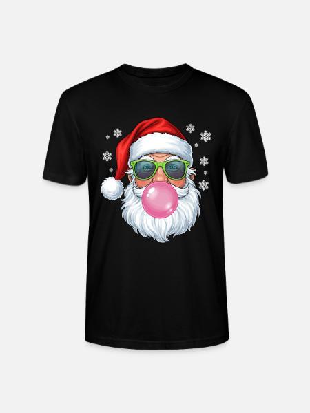 Weihnachtsmann Bubble Gum - Stanley/Stella Unisex Bio-T-Shirt CRAFTER - Schwarz