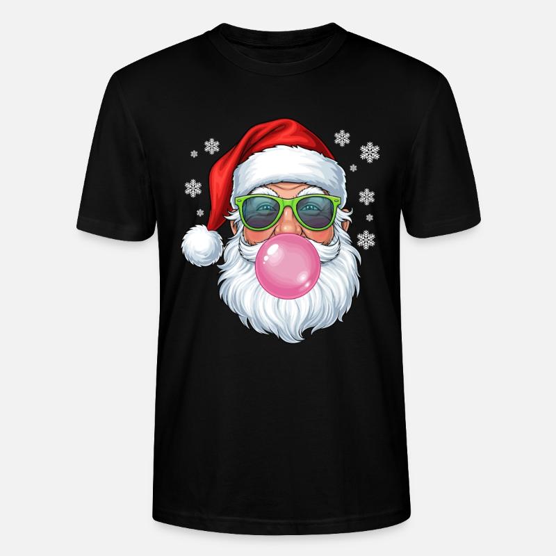 Weihnachtsmann Bubble Gum - Stanley/Stella Unisex Bio-T-Shirt CRAFTER - Schwarz