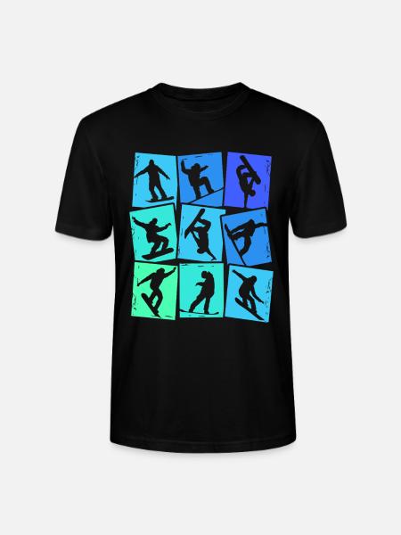 Snowboard Snowboarder Kids Boys Men - Stanley/Stella CRAFTER Unisex Organic T-Shirt - black