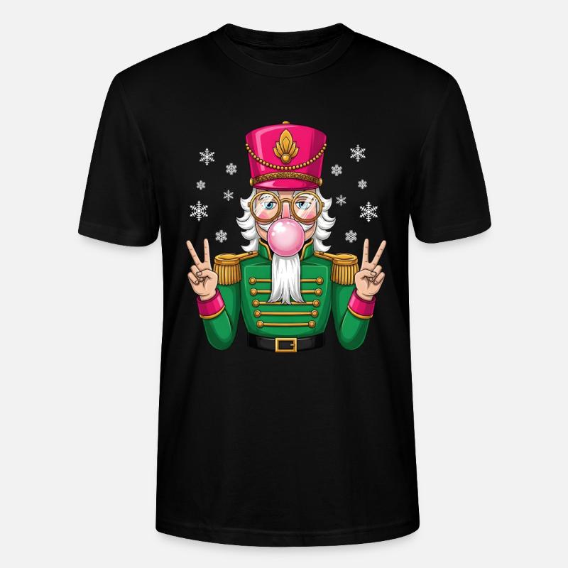 Nutcracker Bubble Gum - Stanley/Stella CRAFTER Unisex Organic T-Shirt - black