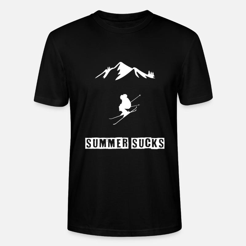 Ski - L’été, c’est nul - T-shirt bio CRAFTER Stanley Stella Unisexe - noir