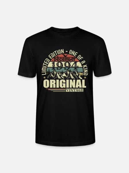 December 1994 December Anniversary December 1994 - Stanley/Stella CRAFTER Unisex Organic T-Shirt - black