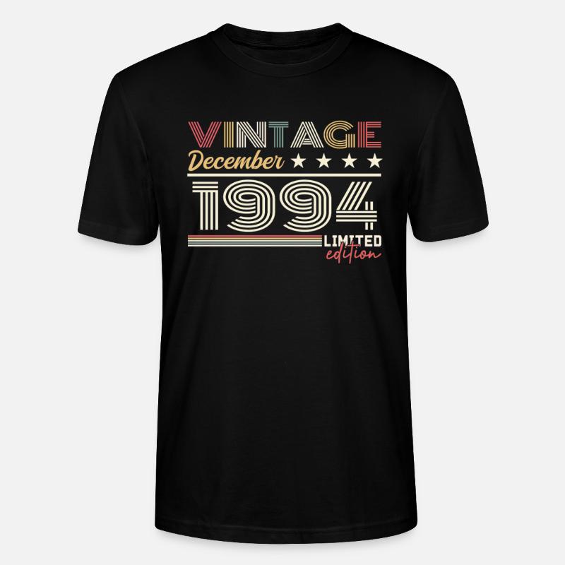 Geschenk Dezember 1994 - Stanley/Stella Unisex Bio-T-Shirt CRAFTER - Schwarz