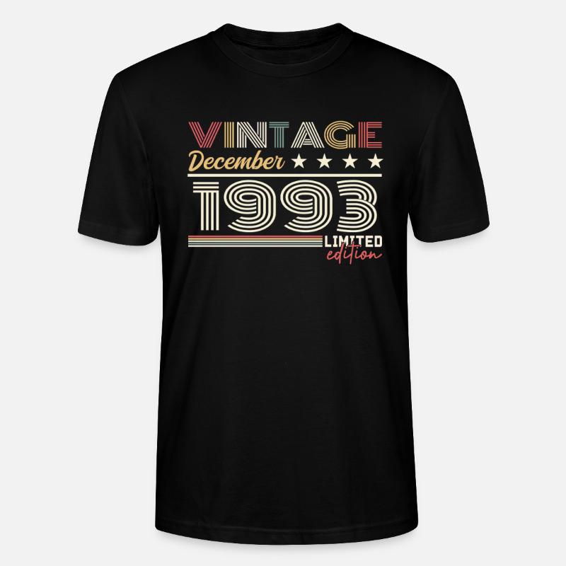 Geschenk Dezember 1993 - Stanley/Stella Unisex Bio-T-Shirt CRAFTER - Schwarz