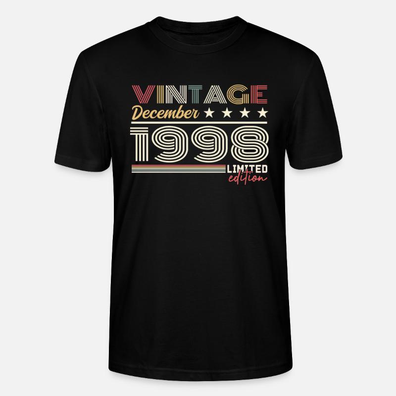 Geschenk Dezember 1998 - Stanley/Stella Unisex Bio-T-Shirt CRAFTER - Schwarz