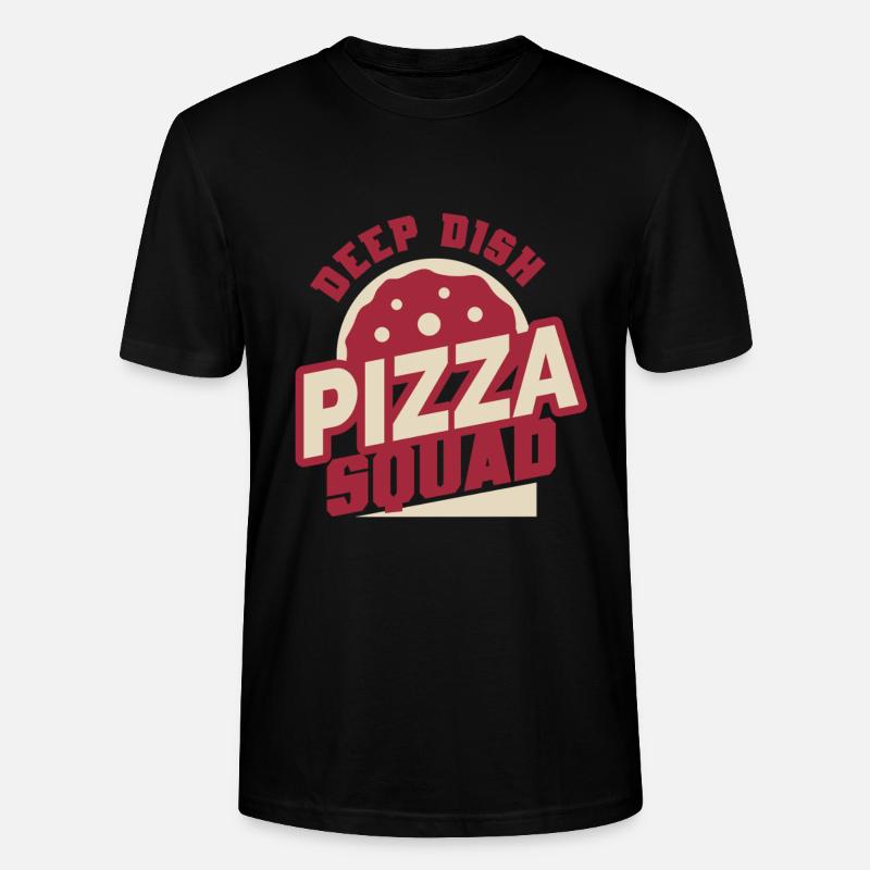 Deep Dish Pizza Squad Chicargo - Stanley/Stella CRAFTER Unisex Organic T-Shirt - black