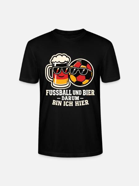 Fußball und Bier - Stanley/Stella Unisex Bio-T-Shirt CRAFTER - Schwarz