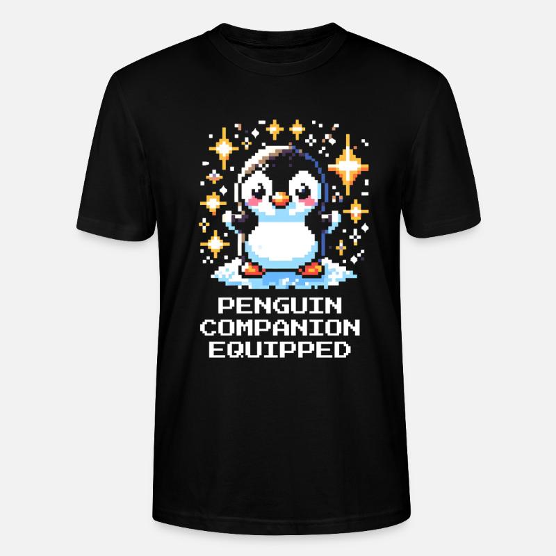 Compagnon pingouin | Compagnon de jeu mignon - T-shirt bio CRAFTER Stanley Stella Unisexe - noir
