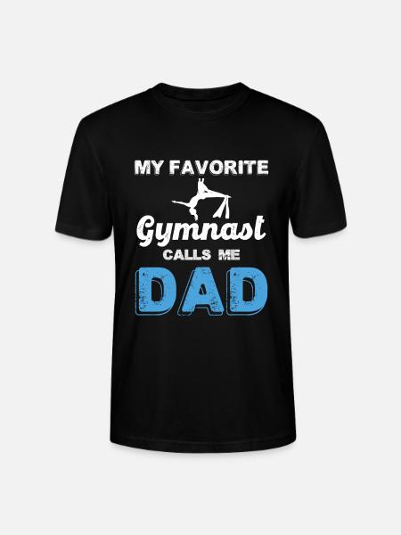 Mon gymnaste préféré m’appelle papa - T-shirt bio CRAFTER Stanley Stella Unisexe - noir