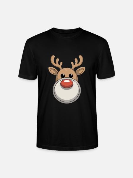 Reindeer Ugly Christmas - Stanley/Stella CRAFTER Unisex Organic T-Shirt - black