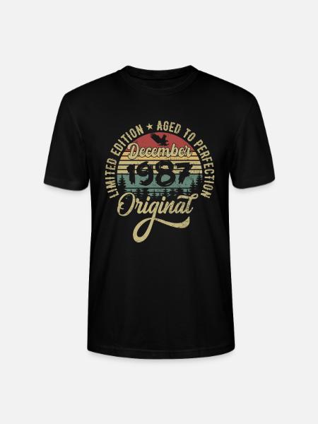 Décembre 1987 - Légende depuis décembre 1987 - T-shirt bio CRAFTER Stanley Stella Unisexe - noir