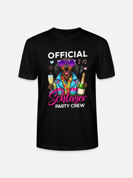 Official Schlager Party Crew - Stanley/Stella CRAFTER Unisex Organic T-Shirt - black