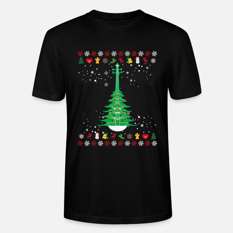 Sapin de Noël violon - T-shirt bio CRAFTER Stanley Stella Unisexe - noir