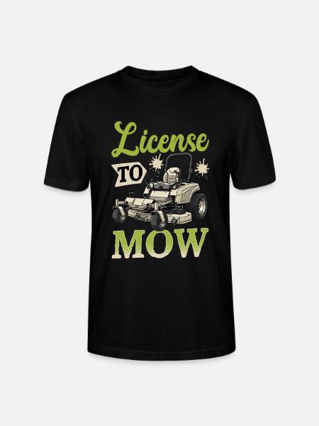 License To Mow - Stanley/Stella Unisex Bio-T-Shirt CRAFTER - Schwarz