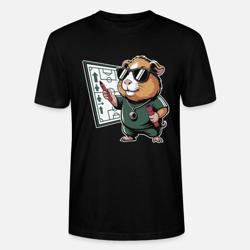 Hamster Coach mit Spielplan - Stanley/Stella Unisex Bio-T-Shirt CRAFTER - Schwarz