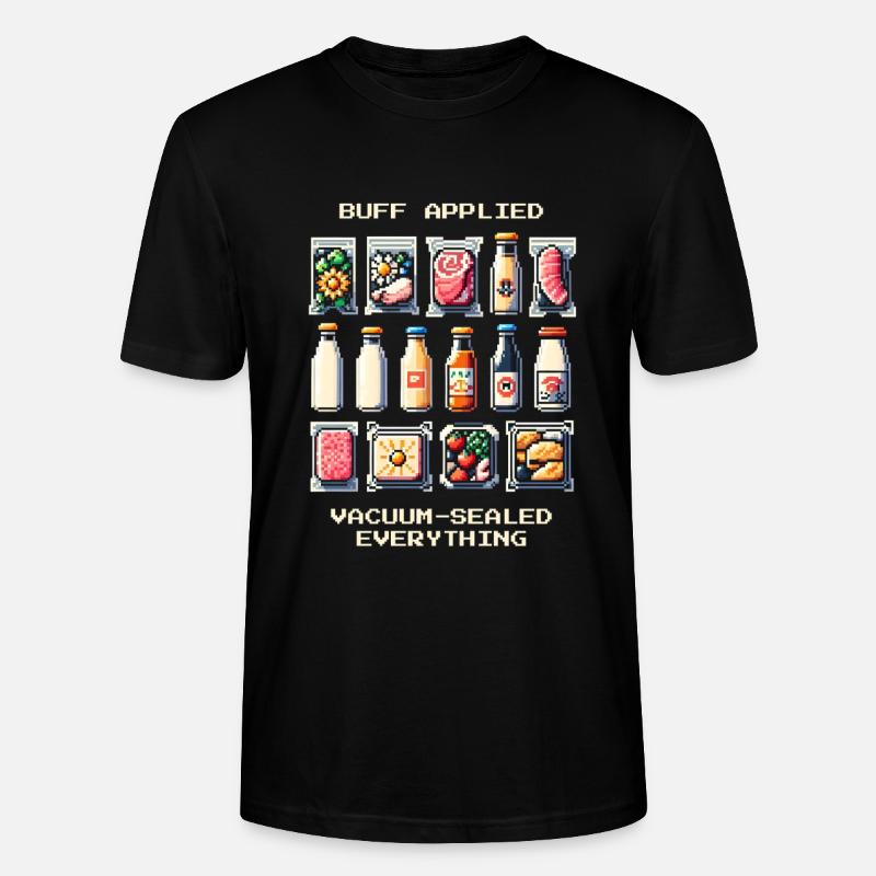 Aspiration et préparation | Pixel Art - T-shirt bio CRAFTER Stanley Stella Unisexe - noir