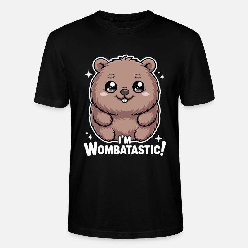 Niedlicher Wombat I'm Wombatastic - Stanley/Stella Unisex Bio-T-Shirt CRAFTER - Schwarz