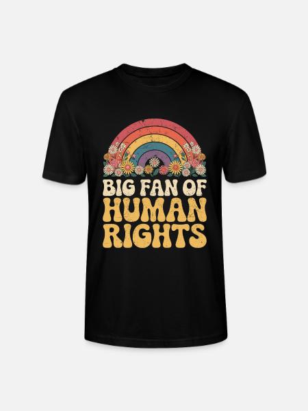 Big fan of human rights Social - Stanley/Stella CRAFTER Unisex Organic T-Shirt - black