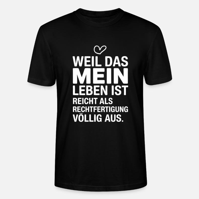 Mein Leben, meine Entscheidung – Statement - Stanley/Stella Unisex Bio-T-Shirt CRAFTER - Schwarz