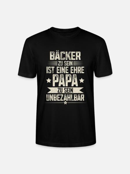 Bäcker Papa - Stanley/Stella Unisex Bio-T-Shirt CRAFTER - Schwarz