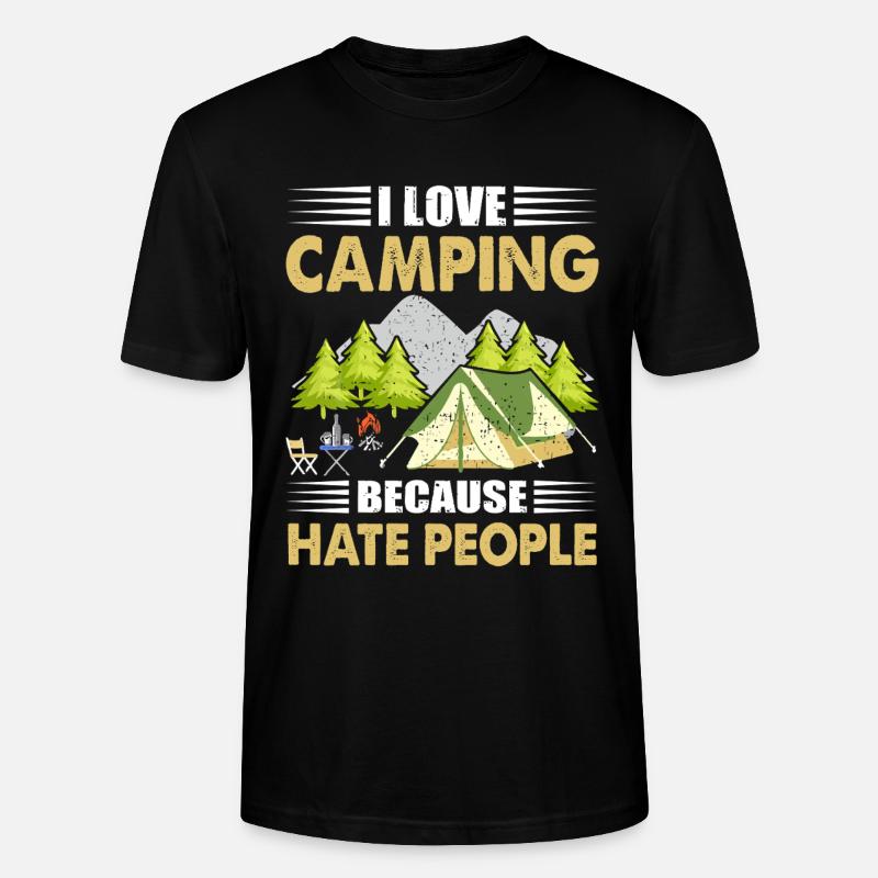 Camping - Stanley/Stella Unisex Bio-T-Shirt CRAFTER - Schwarz