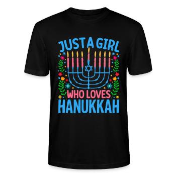 Hanoucca - T-shirt bio CRAFTER Stanley Stella Unisexe - noir - Devant - Alina (178cm) & Michal (187cm)