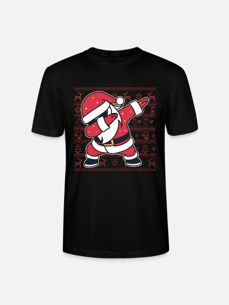 Weihnachts-Hässlicher Pullover Dab Santa's Weihnachtsgeschenk - Stanley/Stella Unisex Bio-T-Shirt CRAFTER - Schwarz