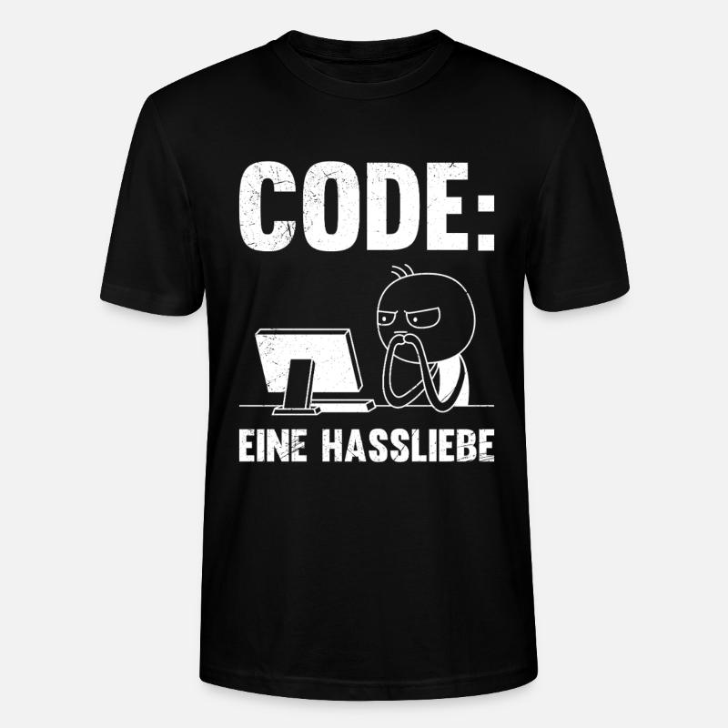 Codeur : UNE RELATION AMOUR-HAINE DRÔLE - T-shirt bio CRAFTER Stanley Stella Unisexe - noir