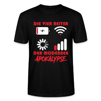 Computer DIE VIER REITER DER MODERNEN APOKALYPSE - Stanley/Stella Unisex Bio-T-Shirt CRAFTER - Schwarz - Vorne - Alina (178cm) & Michal (187cm)
