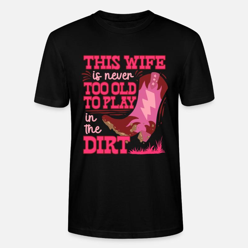 Ehefrau eines Bauern Mutter - Stanley/Stella Unisex Bio-T-Shirt CRAFTER - Schwarz