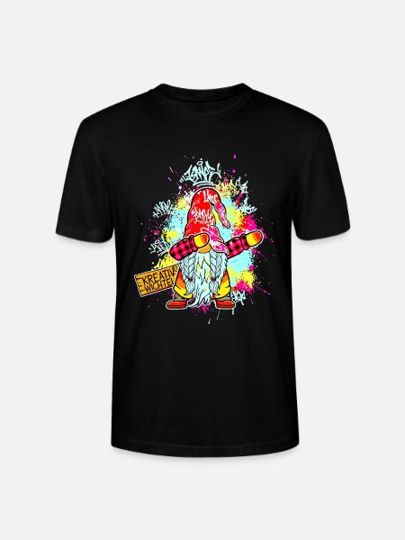 CREATIVE GNOME Dab Graffiti Artist XMas - Stanley/Stella CRAFTER Unisex Organic T-Shirt - black