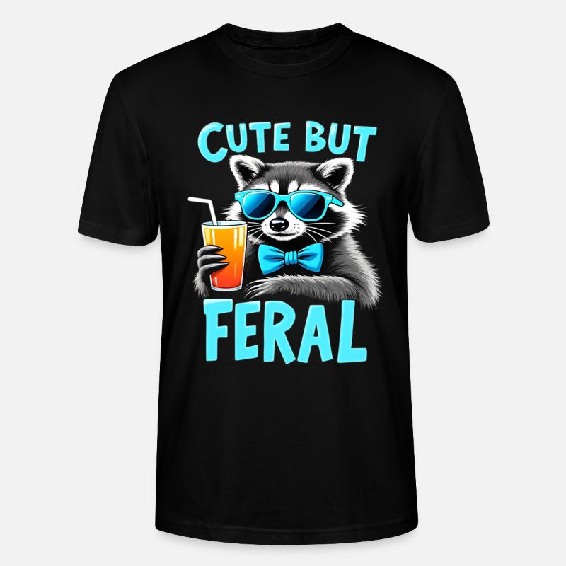 Raton laveur mignon, incroyablement charmant - T-shirt bio CRAFTER Stanley Stella Unisexe - noir