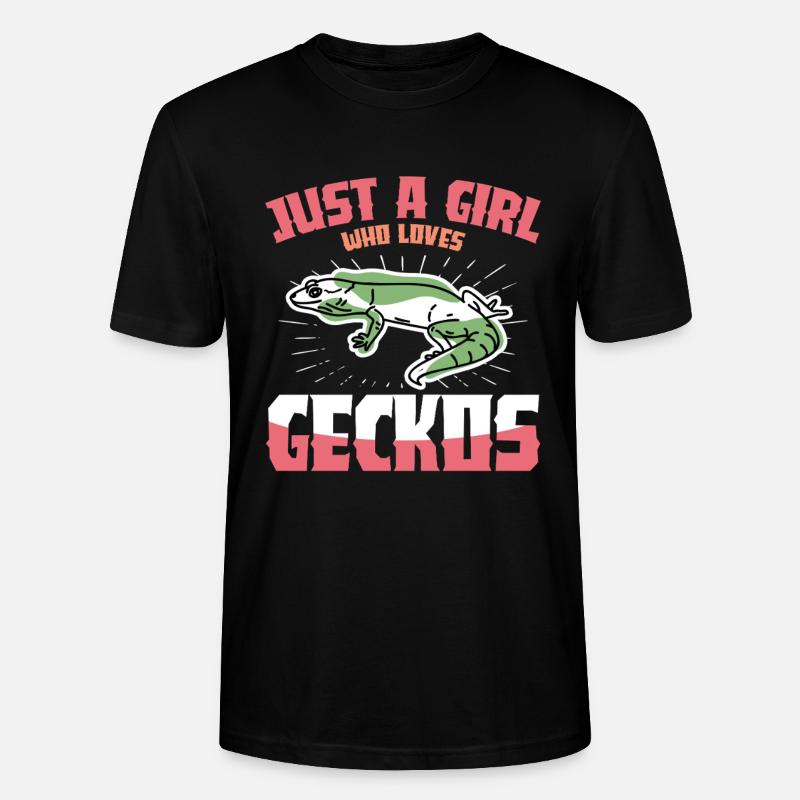 Gecko Vibes: Nur ein Mädchen - Stanley/Stella Unisex Bio-T-Shirt CRAFTER - Schwarz