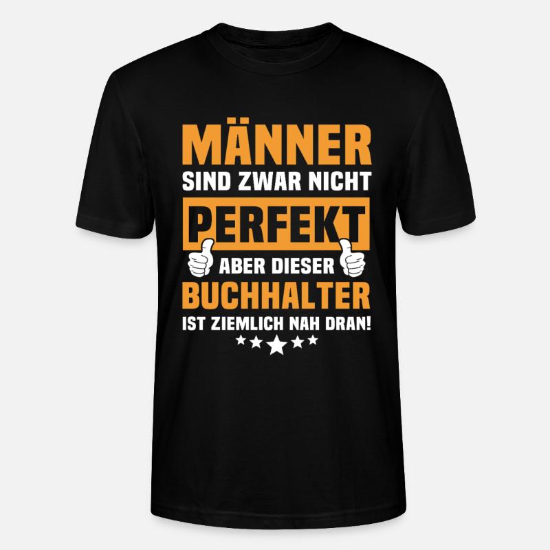 Expressions drôles de comptable - T-shirt bio CRAFTER Stanley Stella Unisexe - noir
