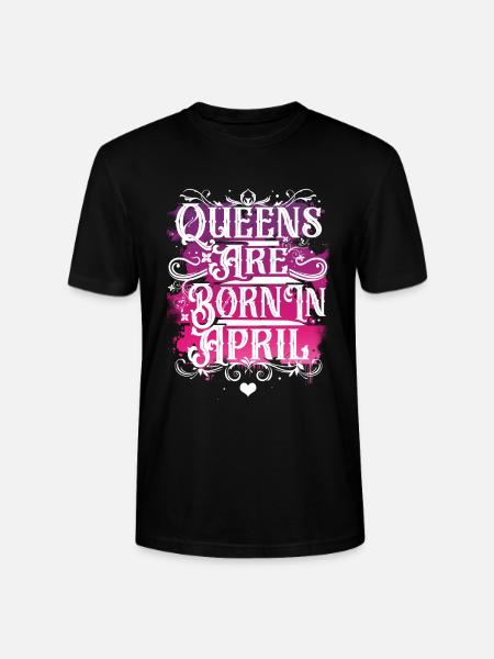 April Birthday Queen - Stanley/Stella CRAFTER Unisex Organic T-Shirt - black