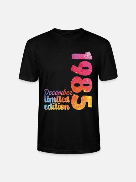 December 1985 Birthday Gift - Stanley/Stella CRAFTER Unisex Organic T-Shirt - black