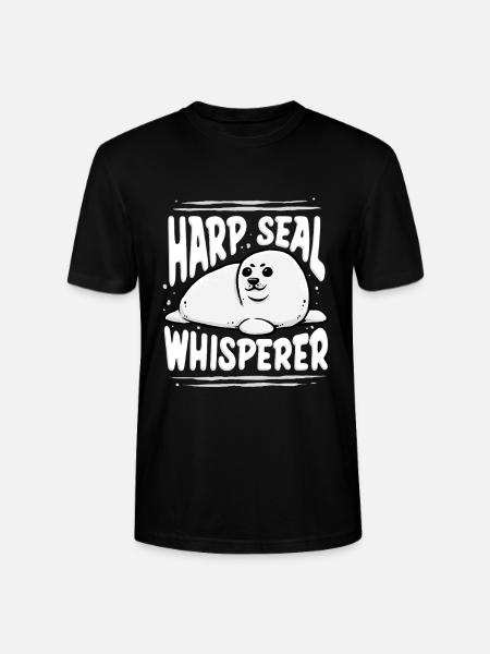 Sattelrobbe Robben Harp Seal Whisperer - Stanley/Stella Unisex Bio-T-Shirt CRAFTER - Schwarz