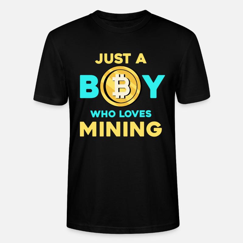 Krypto Mining Junge – Bitcoin Leidenschaft - Stanley/Stella Unisex Bio-T-Shirt CRAFTER - Schwarz