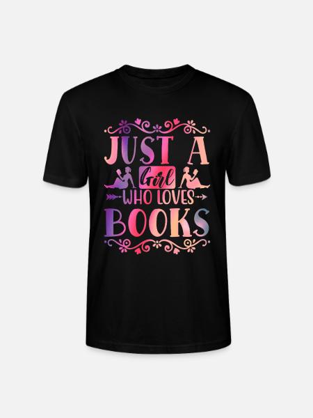 Just a girl who loves books - Stanley Stella CRAFTER unisex økologisk-T-shirt - sort