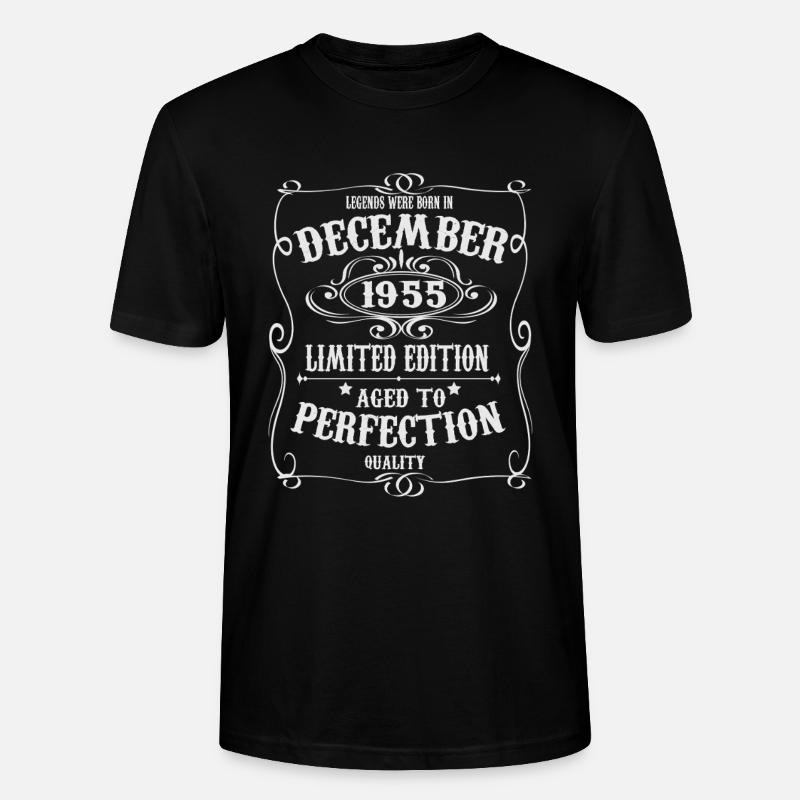 Legenden-wurden-im-Dezember-1955-geboren - Stanley/Stella Unisex Bio-T-Shirt CRAFTER - Schwarz